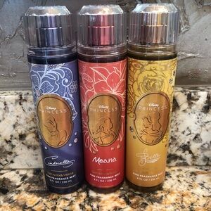 Bath and Body Works Disney Princess Collection Fine Mist Body Spray Bundle Set
